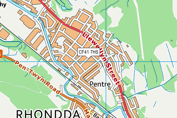 CF41 7HS map - OS VectorMap District (Ordnance Survey)