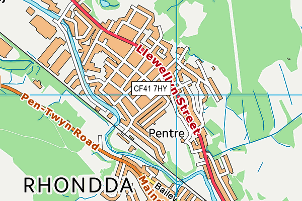 CF41 7HY map - OS VectorMap District (Ordnance Survey)