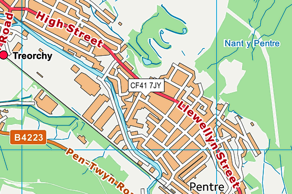 CF41 7JY map - OS VectorMap District (Ordnance Survey)