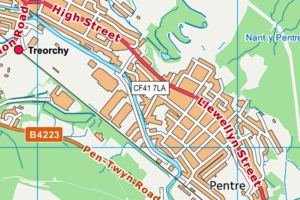 CF41 7LA map - OS VectorMap District (Ordnance Survey)