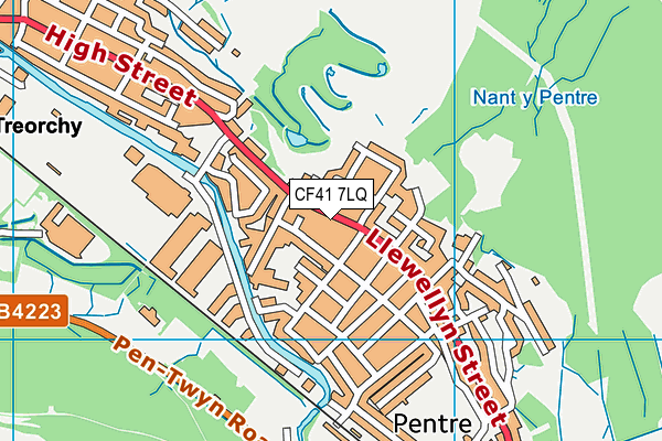 CF41 7LQ map - OS VectorMap District (Ordnance Survey)