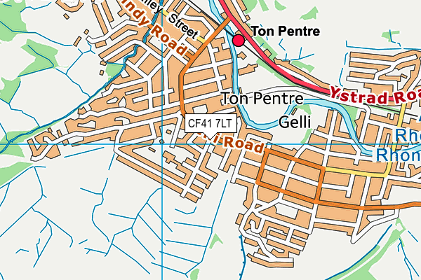 CF41 7LT map - OS VectorMap District (Ordnance Survey)