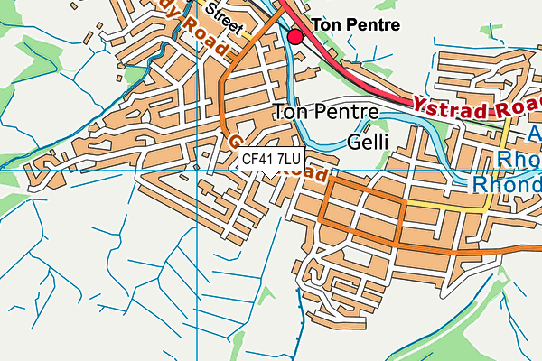 CF41 7LU map - OS VectorMap District (Ordnance Survey)