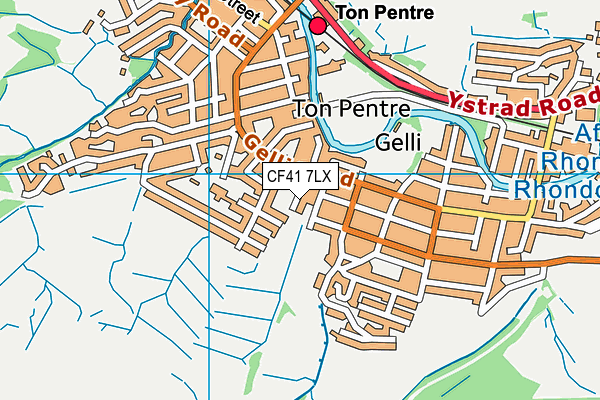 CF41 7LX map - OS VectorMap District (Ordnance Survey)