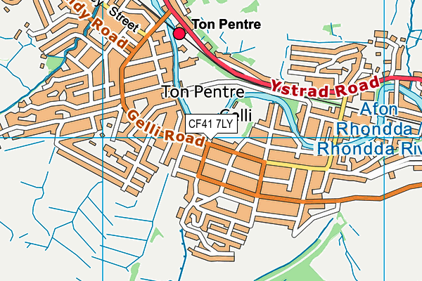 CF41 7LY map - OS VectorMap District (Ordnance Survey)