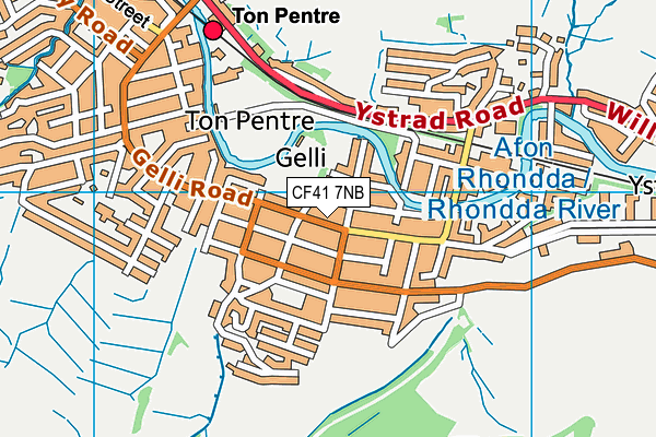 CF41 7NB map - OS VectorMap District (Ordnance Survey)