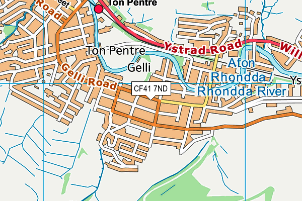 CF41 7ND map - OS VectorMap District (Ordnance Survey)