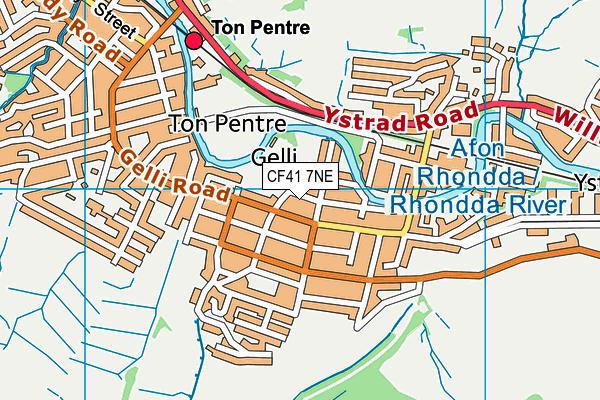 CF41 7NE map - OS VectorMap District (Ordnance Survey)