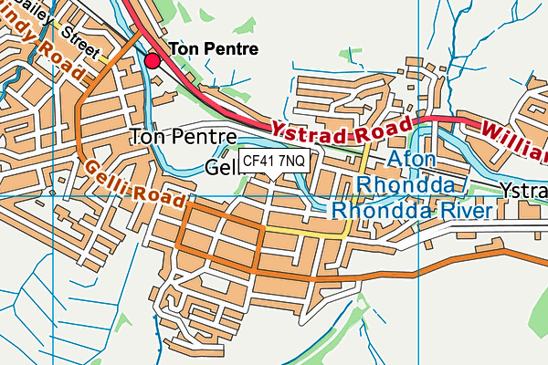 CF41 7NQ map - OS VectorMap District (Ordnance Survey)