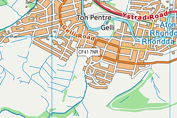 CF41 7NR map - OS VectorMap District (Ordnance Survey)