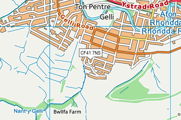 CF41 7NS map - OS VectorMap District (Ordnance Survey)