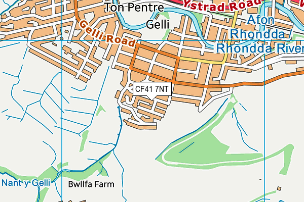 CF41 7NT map - OS VectorMap District (Ordnance Survey)