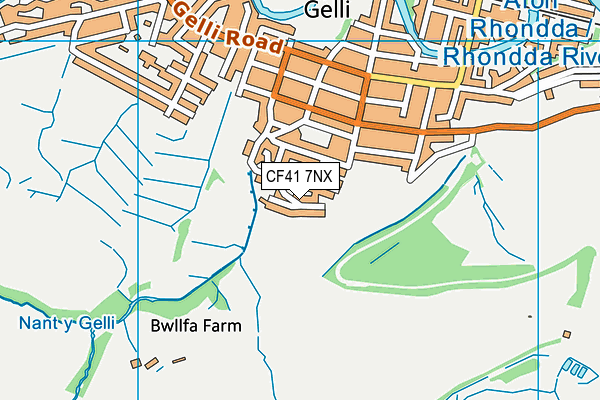 CF41 7NX map - OS VectorMap District (Ordnance Survey)