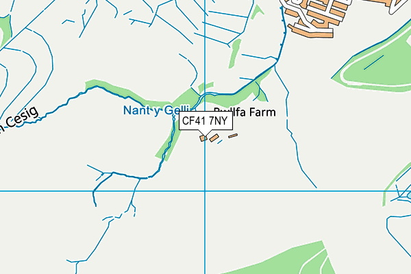 CF41 7NY map - OS VectorMap District (Ordnance Survey)