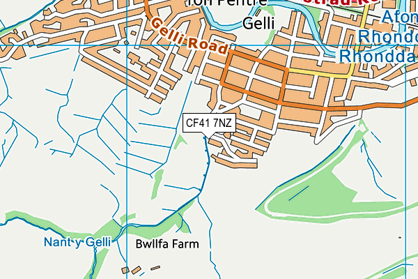 CF41 7NZ map - OS VectorMap District (Ordnance Survey)