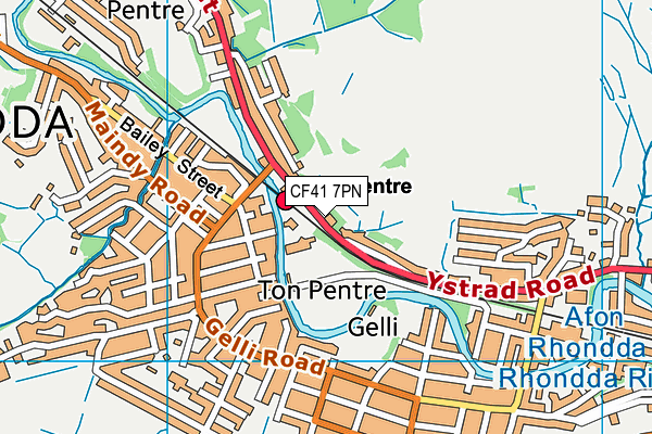 CF41 7PN map - OS VectorMap District (Ordnance Survey)