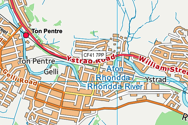 CF41 7PP map - OS VectorMap District (Ordnance Survey)