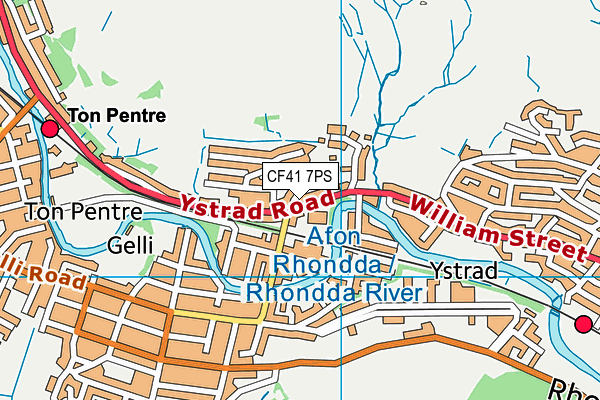 CF41 7PS map - OS VectorMap District (Ordnance Survey)