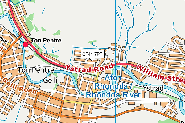 CF41 7PT map - OS VectorMap District (Ordnance Survey)