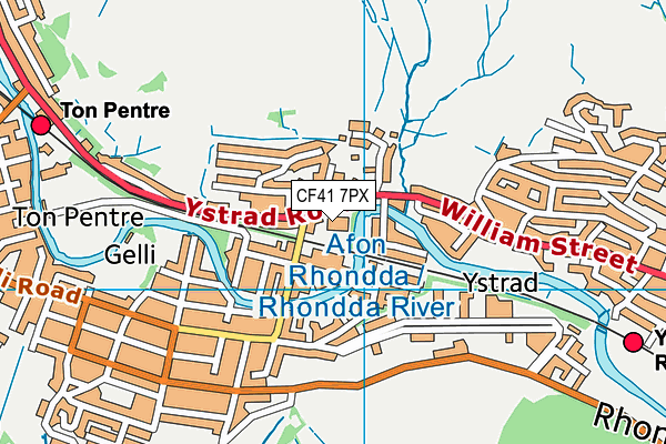 Gelli Primary School map (CF41 7PX) - OS VectorMap District (Ordnance Survey)