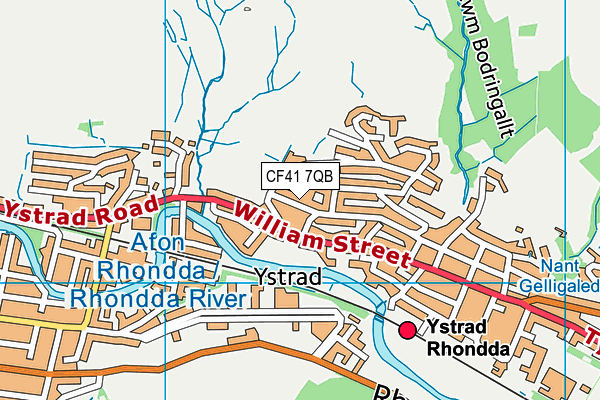 CF41 7QB map - OS VectorMap District (Ordnance Survey)