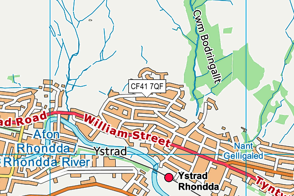 CF41 7QF map - OS VectorMap District (Ordnance Survey)