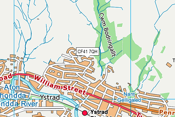 CF41 7QH map - OS VectorMap District (Ordnance Survey)