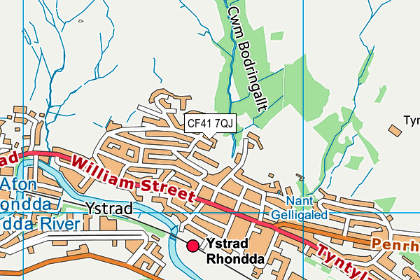 CF41 7QJ map - OS VectorMap District (Ordnance Survey)