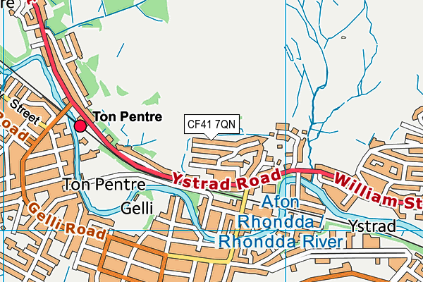 CF41 7QN map - OS VectorMap District (Ordnance Survey)