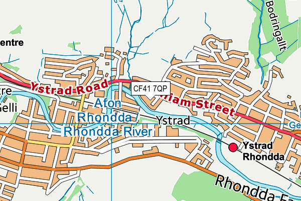 CF41 7QP map - OS VectorMap District (Ordnance Survey)