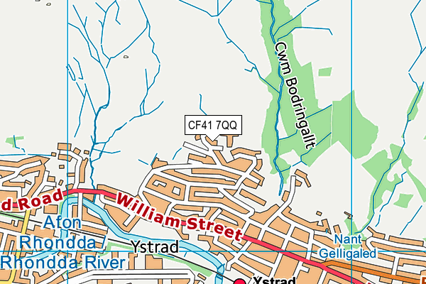 CF41 7QQ map - OS VectorMap District (Ordnance Survey)