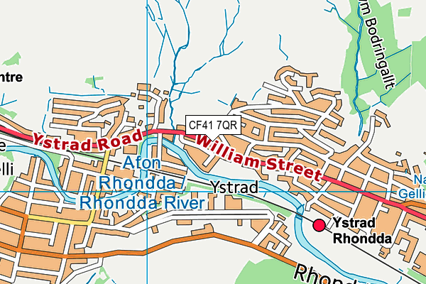 CF41 7QR map - OS VectorMap District (Ordnance Survey)