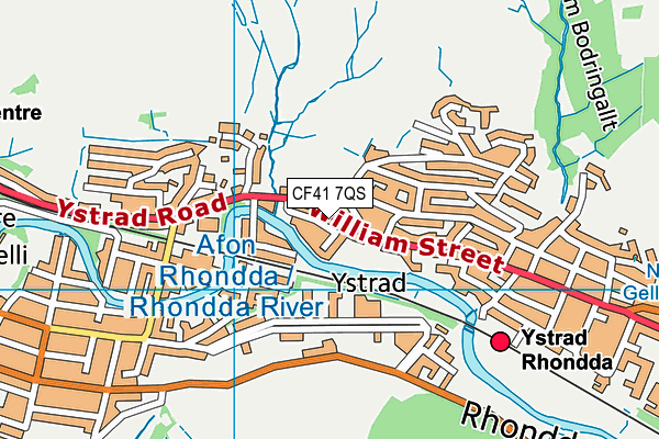 CF41 7QS map - OS VectorMap District (Ordnance Survey)