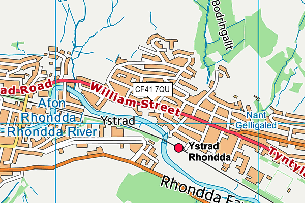 CF41 7QU map - OS VectorMap District (Ordnance Survey)