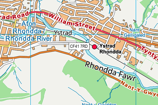 CF41 7RD map - OS VectorMap District (Ordnance Survey)