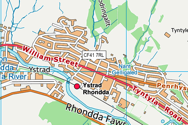 CF41 7RL map - OS VectorMap District (Ordnance Survey)