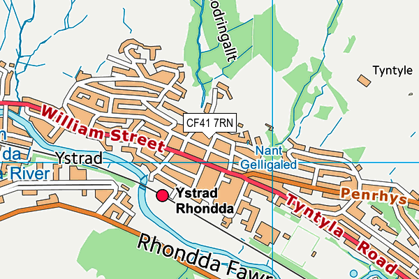 CF41 7RN map - OS VectorMap District (Ordnance Survey)