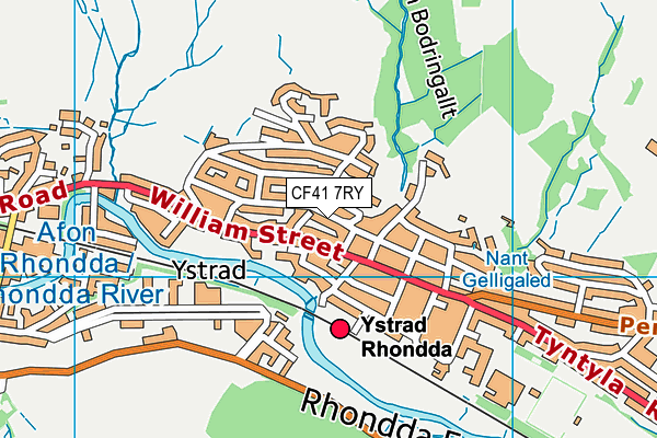 CF41 7RY map - OS VectorMap District (Ordnance Survey)