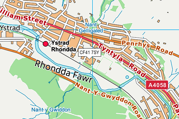 CF41 7SY map - OS VectorMap District (Ordnance Survey)