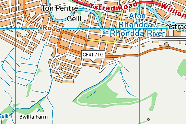 CF41 7TG map - OS VectorMap District (Ordnance Survey)