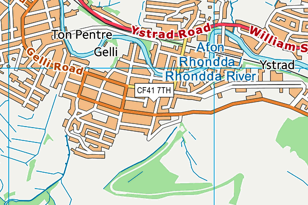 CF41 7TH map - OS VectorMap District (Ordnance Survey)