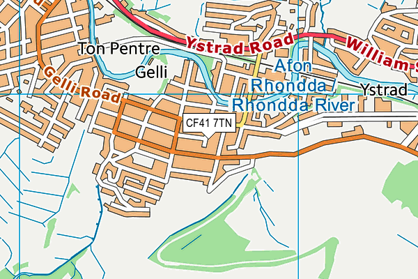 CF41 7TN map - OS VectorMap District (Ordnance Survey)