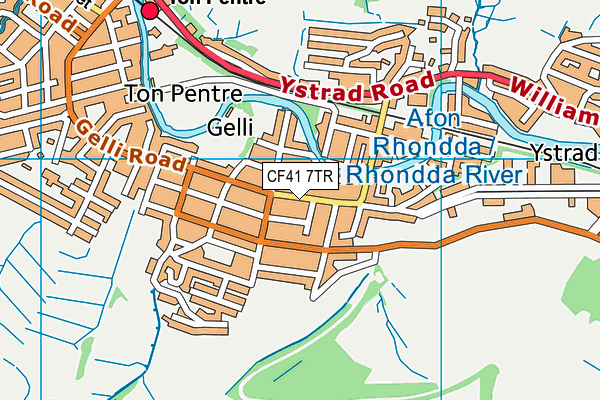 CF41 7TR map - OS VectorMap District (Ordnance Survey)