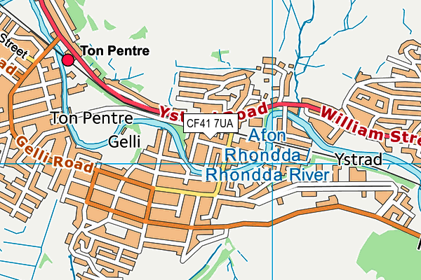 CF41 7UA map - OS VectorMap District (Ordnance Survey)