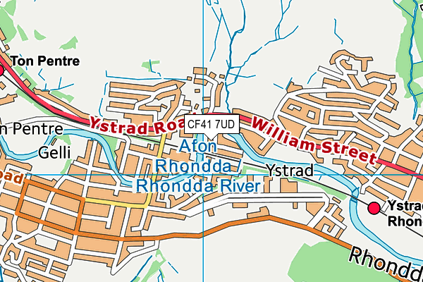 CF41 7UD map - OS VectorMap District (Ordnance Survey)