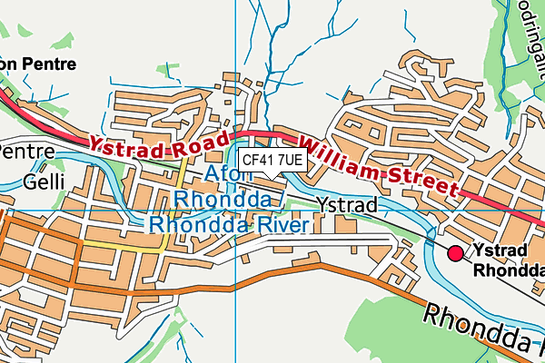 CF41 7UE map - OS VectorMap District (Ordnance Survey)