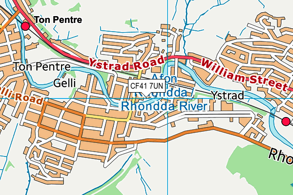 CF41 7UN map - OS VectorMap District (Ordnance Survey)