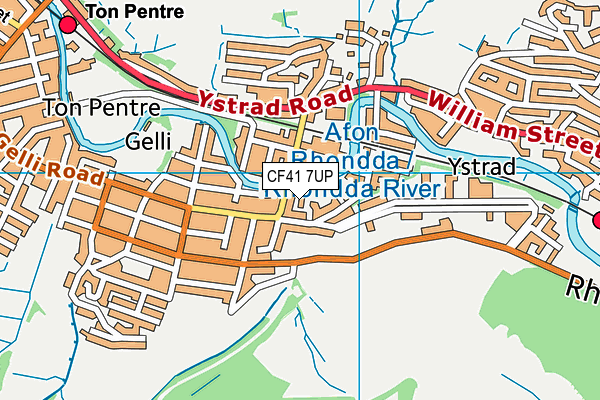 CF41 7UP map - OS VectorMap District (Ordnance Survey)