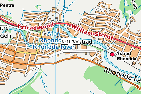 CF41 7UW map - OS VectorMap District (Ordnance Survey)