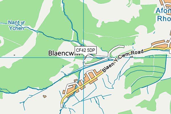 CF42 5DP map - OS VectorMap District (Ordnance Survey)